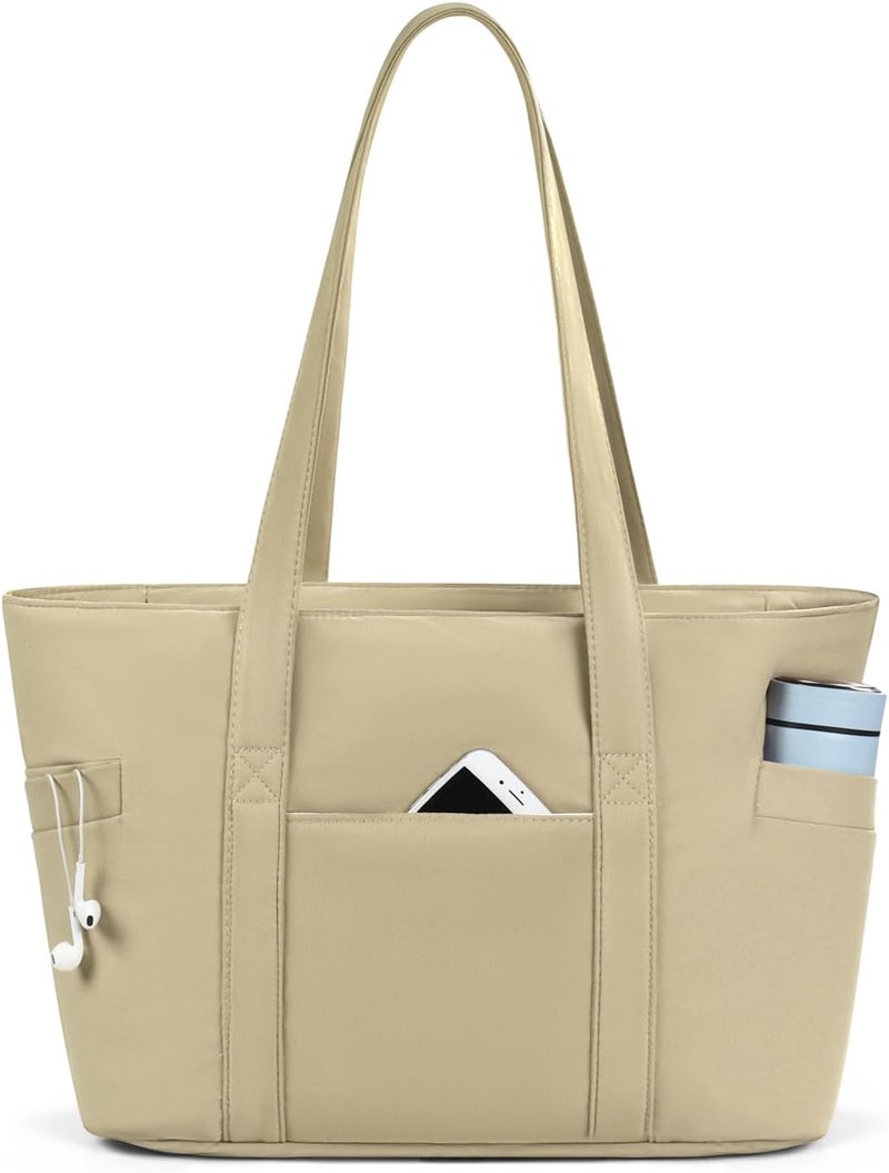 CTWWFS Tote Bag for Women, Travel Essentials Large Tote Bag with Zipper, Top Handle Handbag for Travel, Work - Image 1